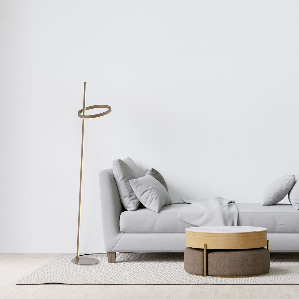 LED gulvlampe Ritus sand jern dimbar berøringsdimmer bakside