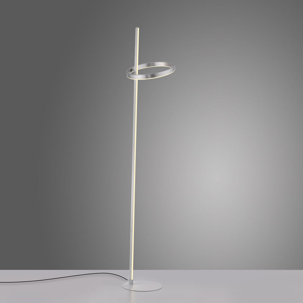 LED-gulvlampe Ritus sølv jern dimbar 3000K 160 cm sideprofil
