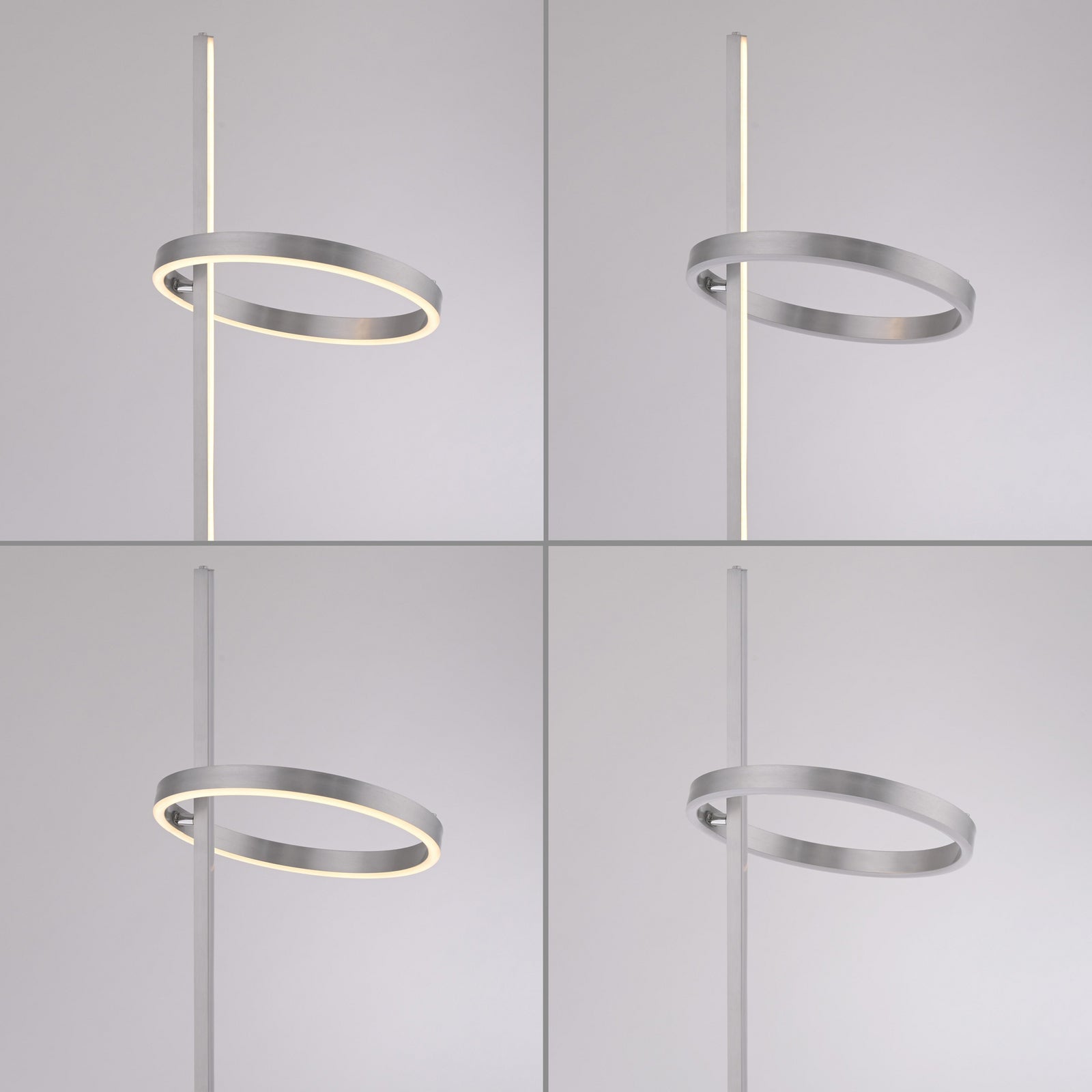 LED-gulvlampe Ritus sølv jern dimbar 3000K 160 cm bryter på produktet