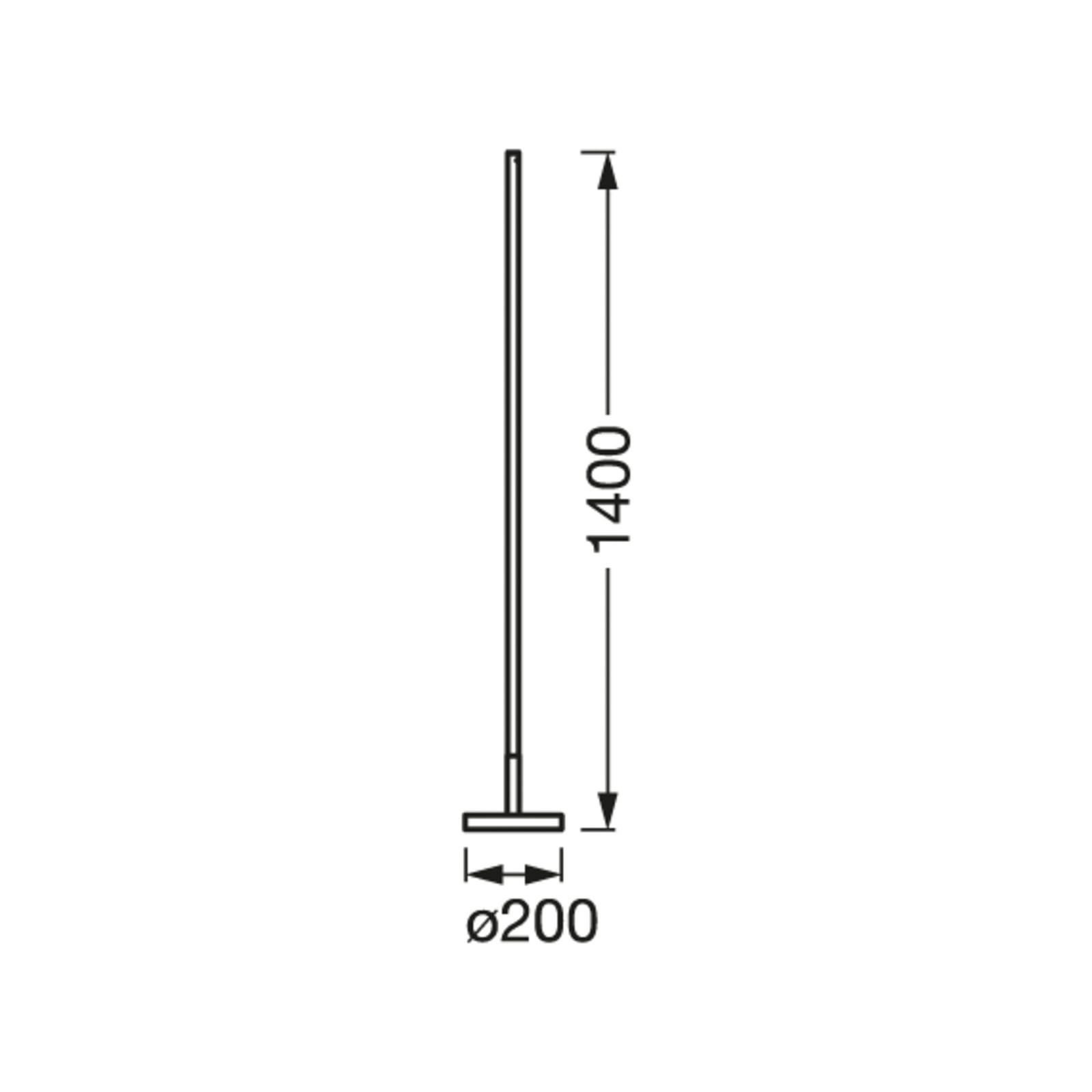 LED gulvlampe ROUND dimbar RGB CCT svart 140 cm WiFi nærbilde av lyselement