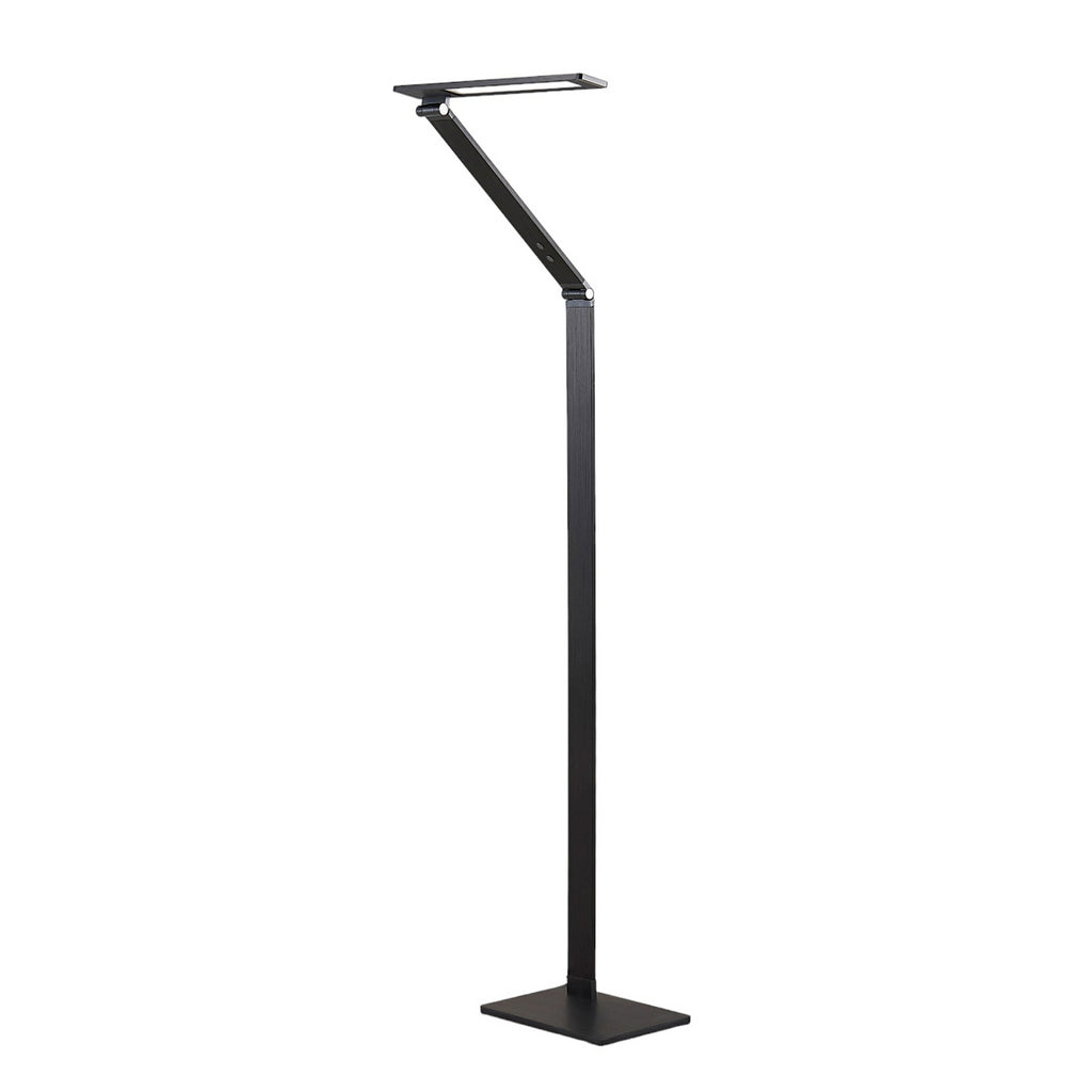 LED gulvlampe Salome svart aluminium CCT dimbar montert i stue