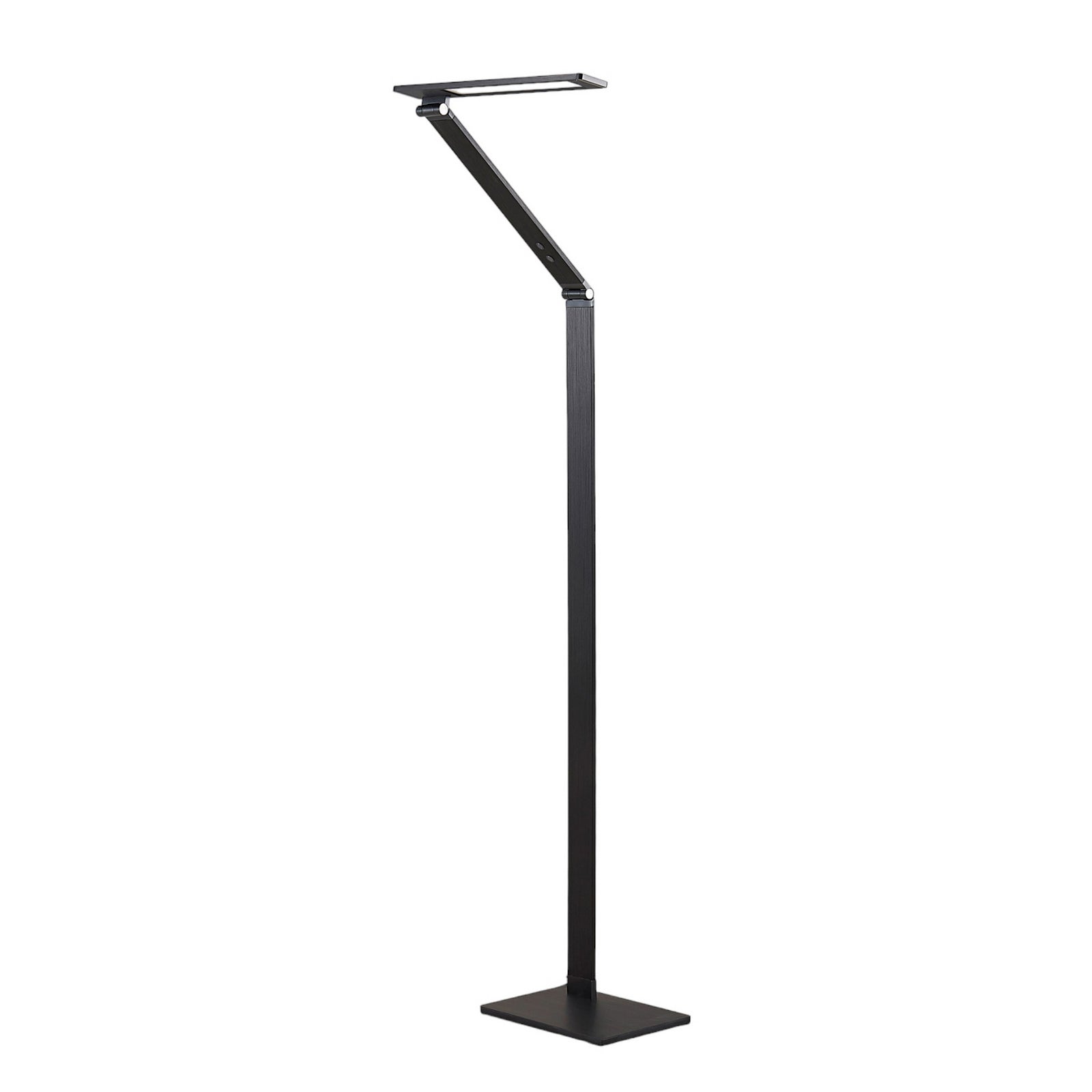 LED gulvlampe Salome svart aluminium CCT dimbar montert i stue