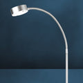 LED gulvlampe SATURN fleksibel aluminium 140 cm varmhvit forfra