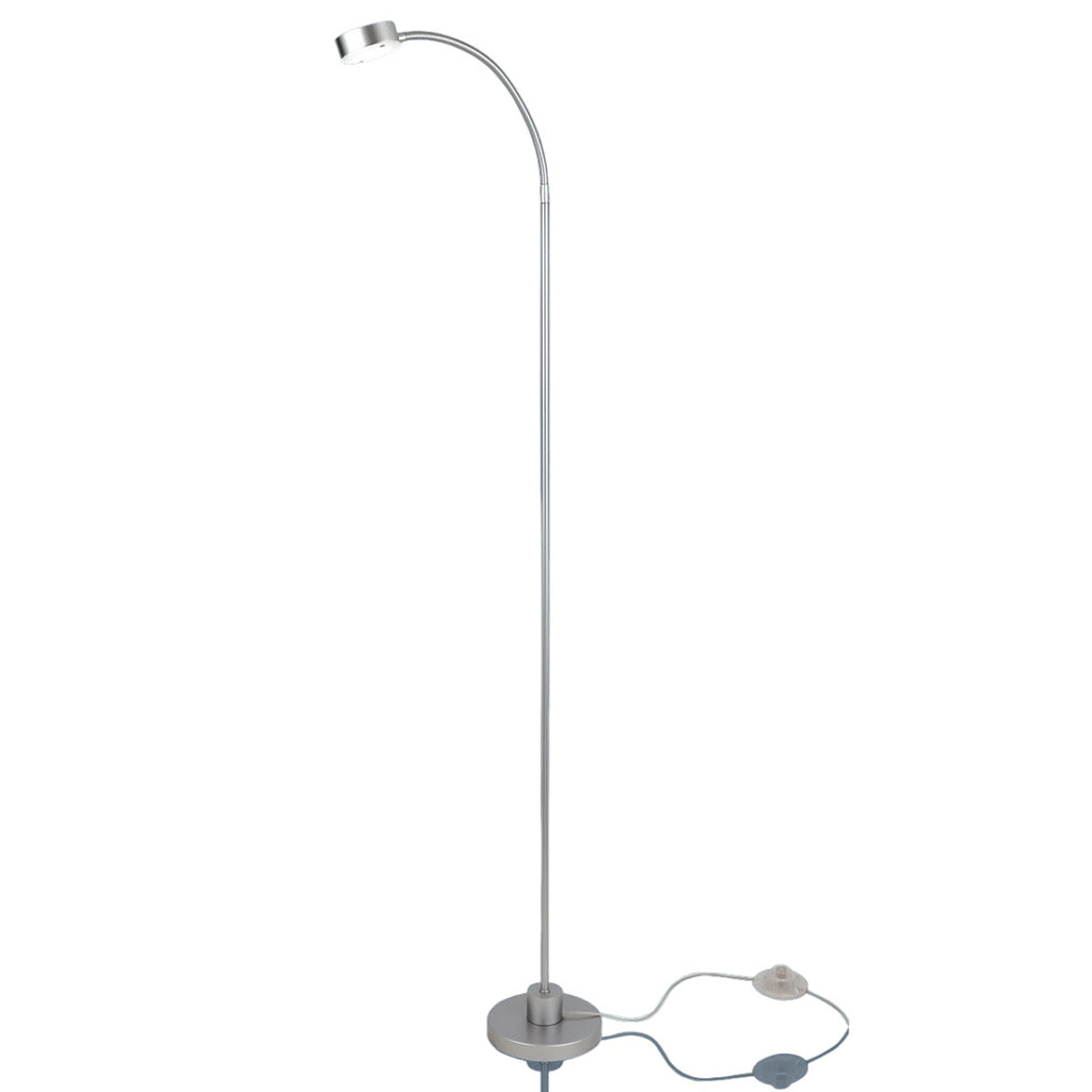 LED gulvlampe SATURN fleksibel aluminium 140 cm varmhvit bakside