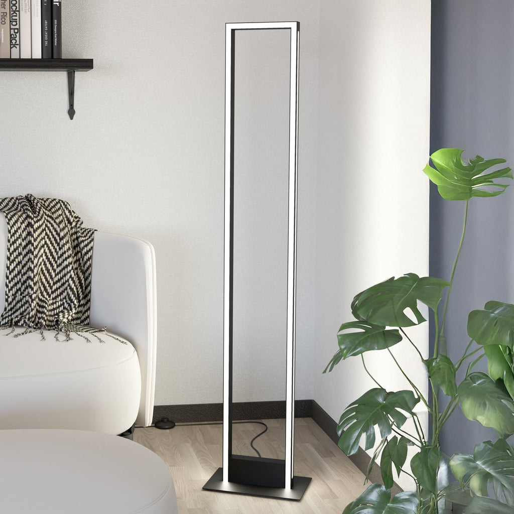 LED gulvlampe Savilanas-Z svart dimbar CCT 33W Zigbee forfra