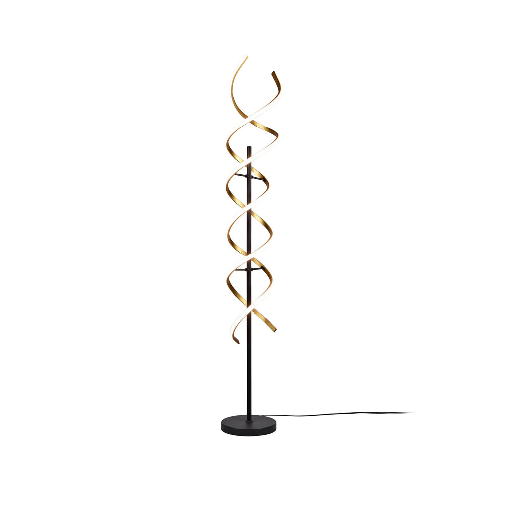 LED gulvlampe Sequence dimbar CCT messing Ø23 cm forfra