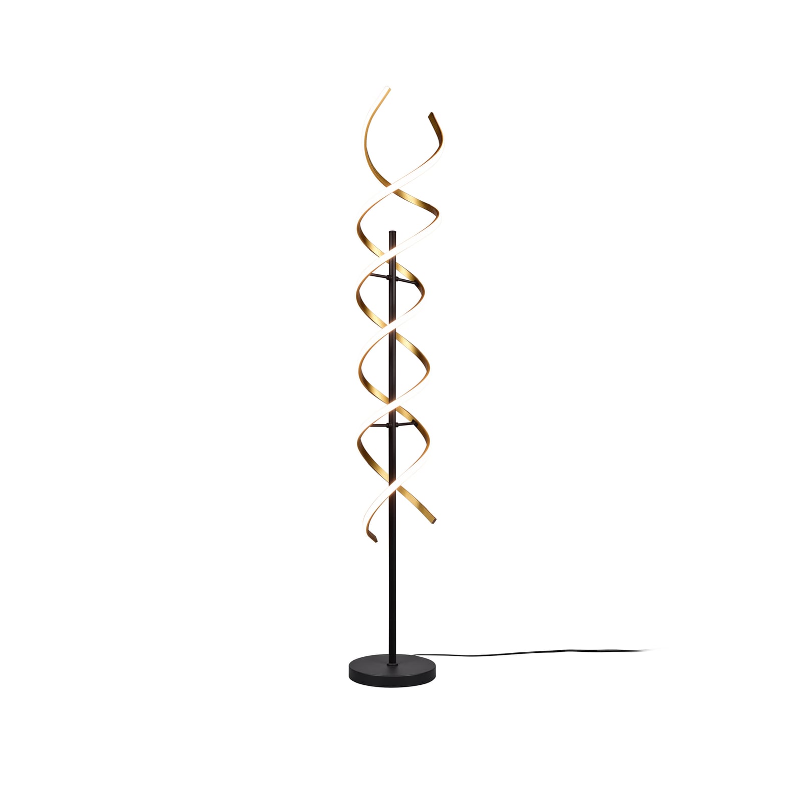 LED gulvlampe Sequence dimbar CCT messing Ø23 cm forfra