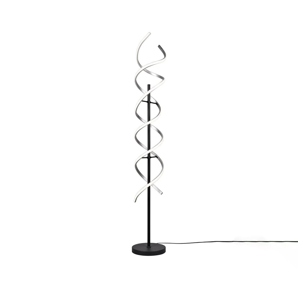 LED gulvlampe Sequence spiral aluminium dimbar CCT 150 cm forfra