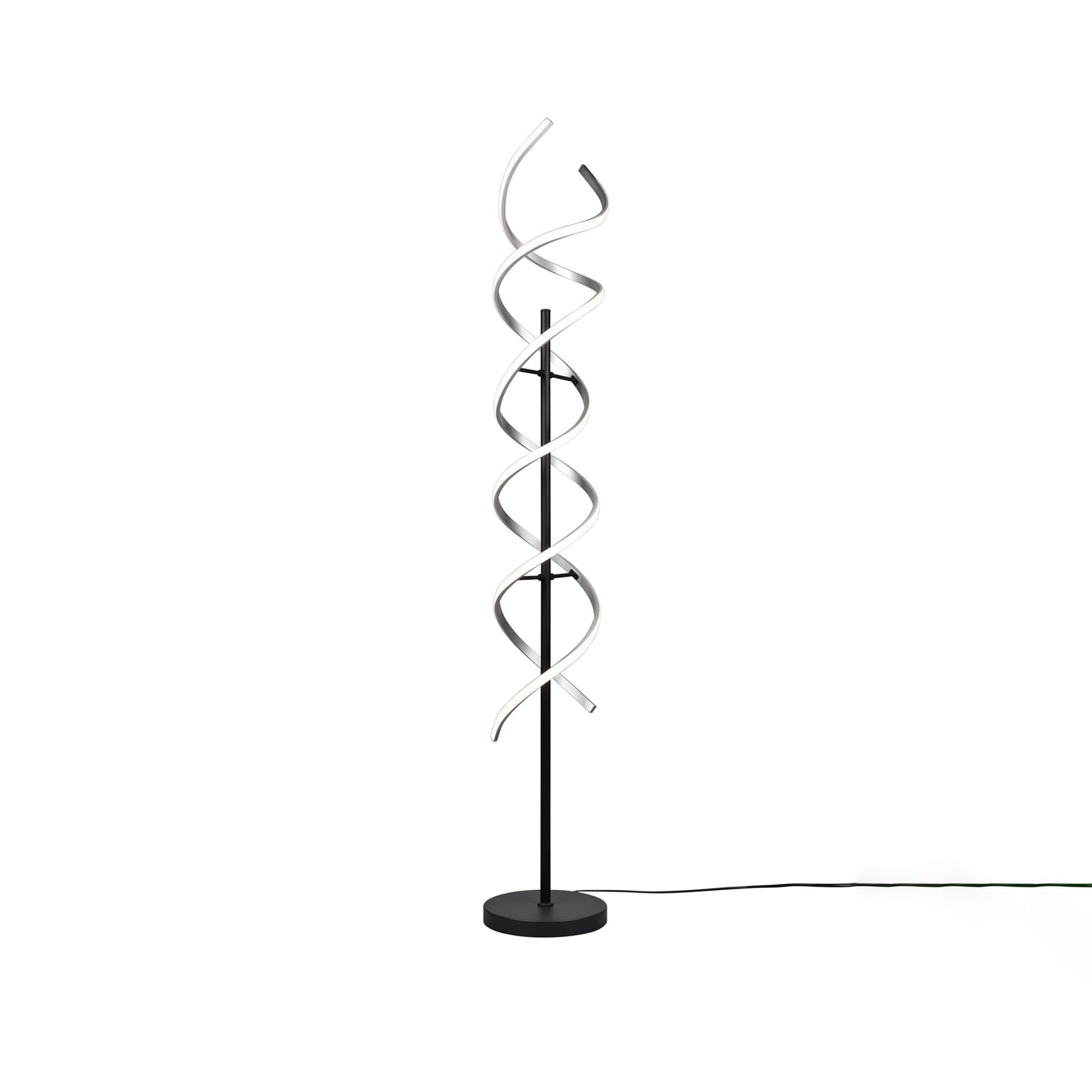 LED gulvlampe Sequence spiral aluminium dimbar CCT 150 cm forfra