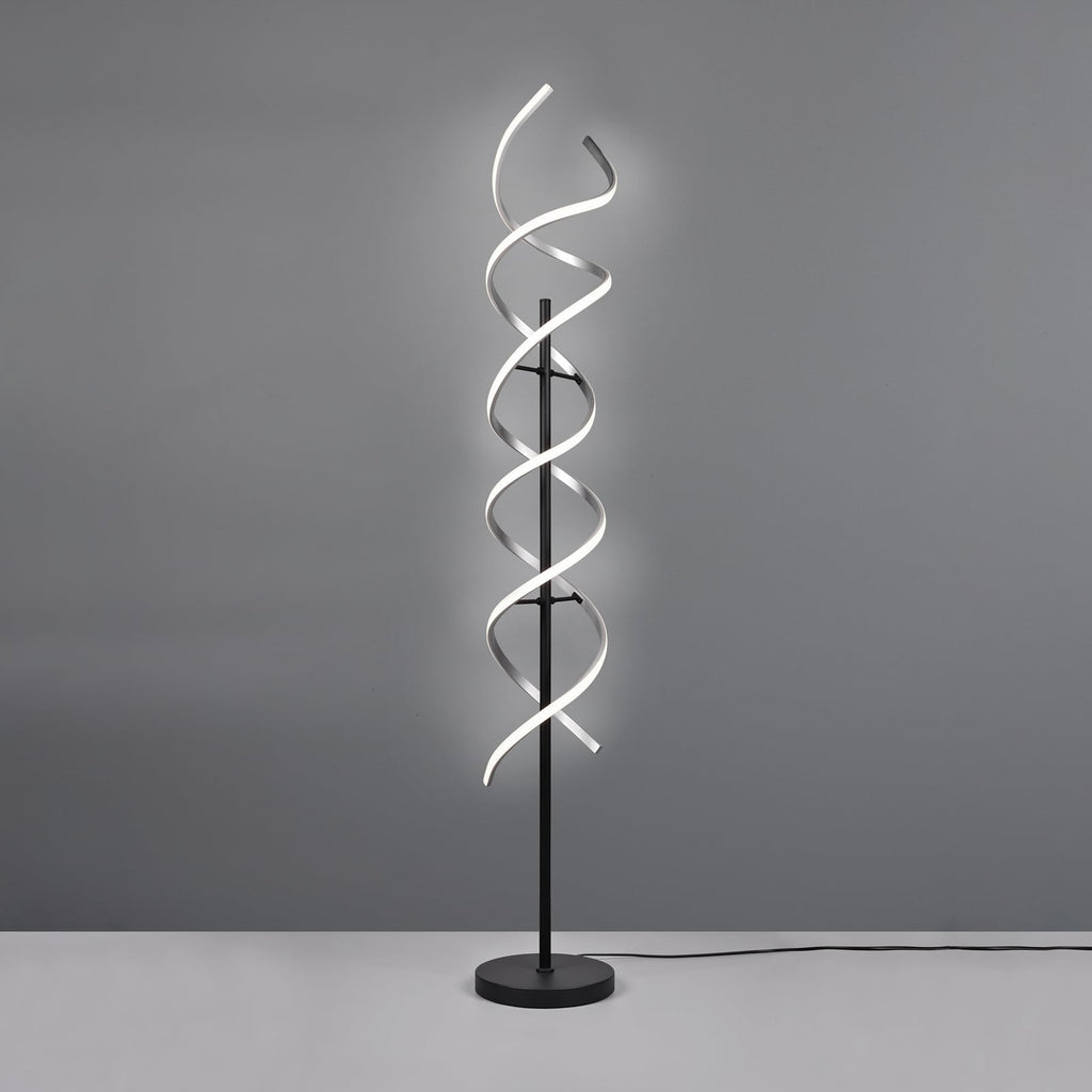 LED gulvlampe Sequence spiral aluminium dimbar CCT 150 cm bakside