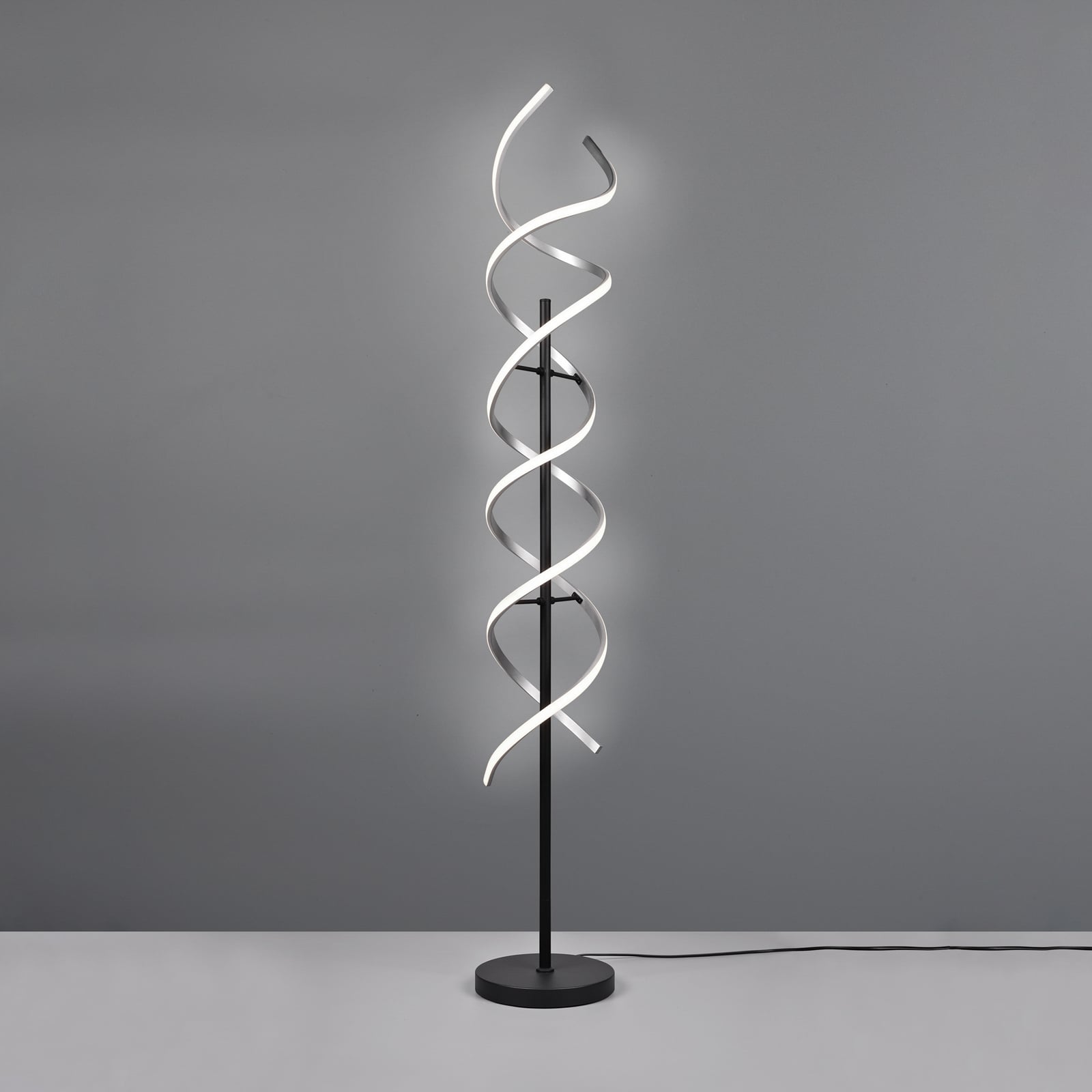 LED gulvlampe Sequence spiral aluminium dimbar CCT 150 cm bakside