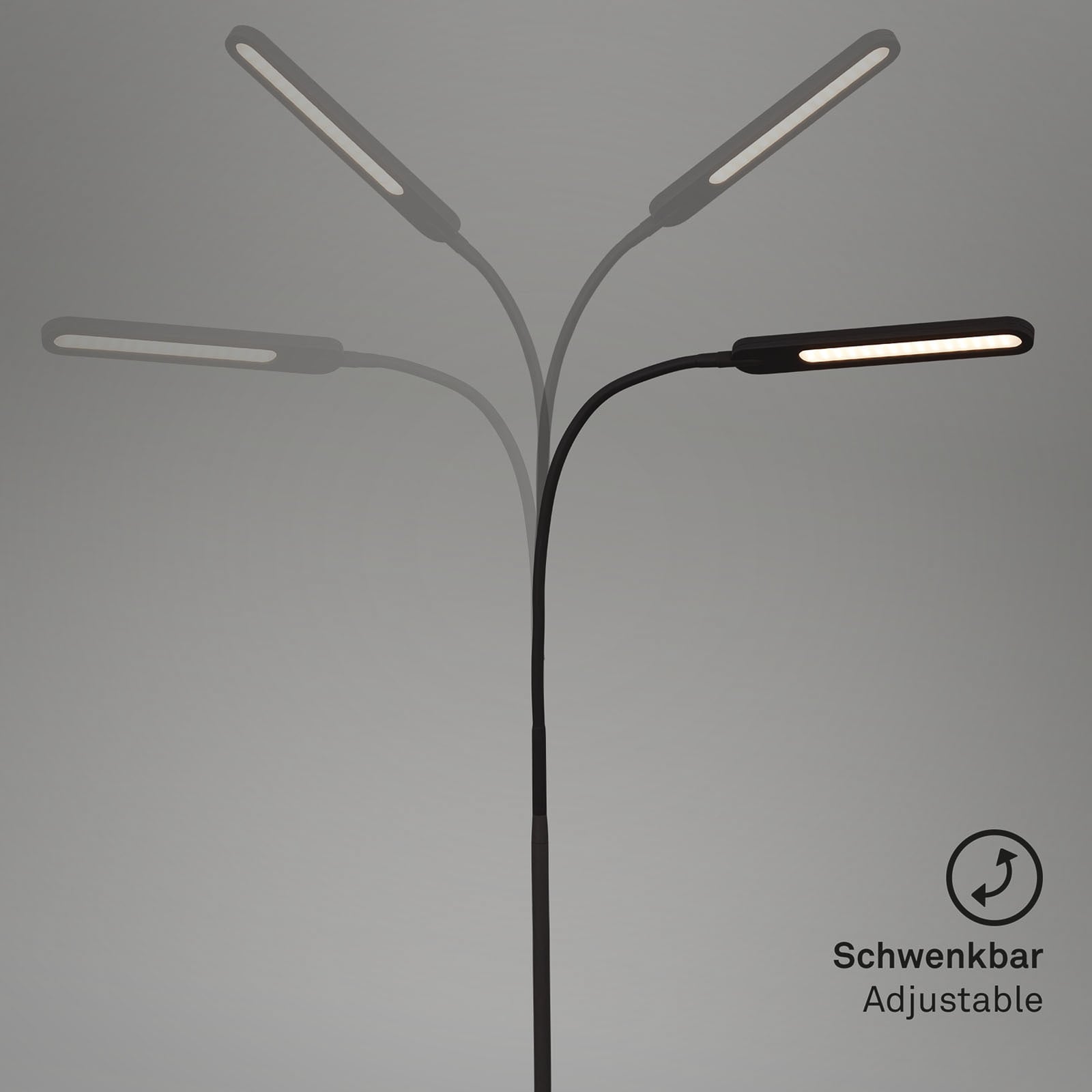 LED gulvlampe Servo dimbar CCT svart 183 cm strømkabel