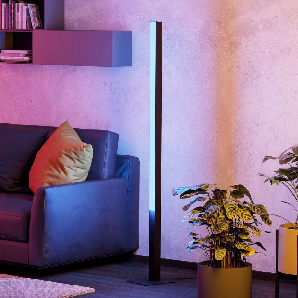 LED gulvlampe Simolaris-Z dimbar RGB Zigbee svart 35W bakside