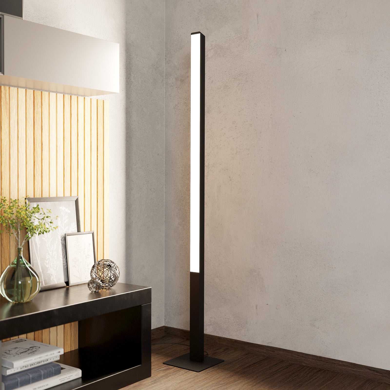 LED gulvlampe Simolaris-Z dimbar RGB Zigbee svart 35W - EGLO connect