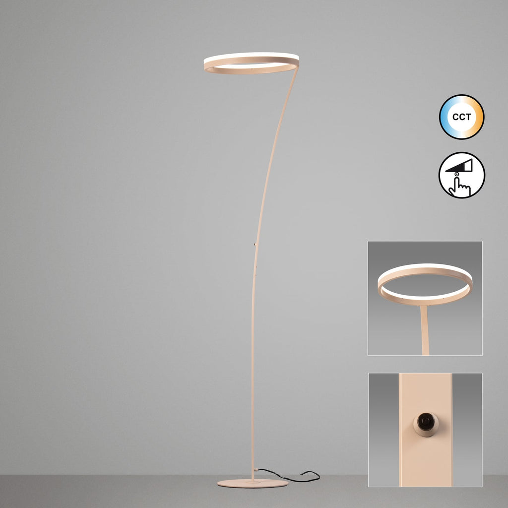 LED gulvlampe Sirko dimbar CCT sandfarget 177 cm detaljbilde