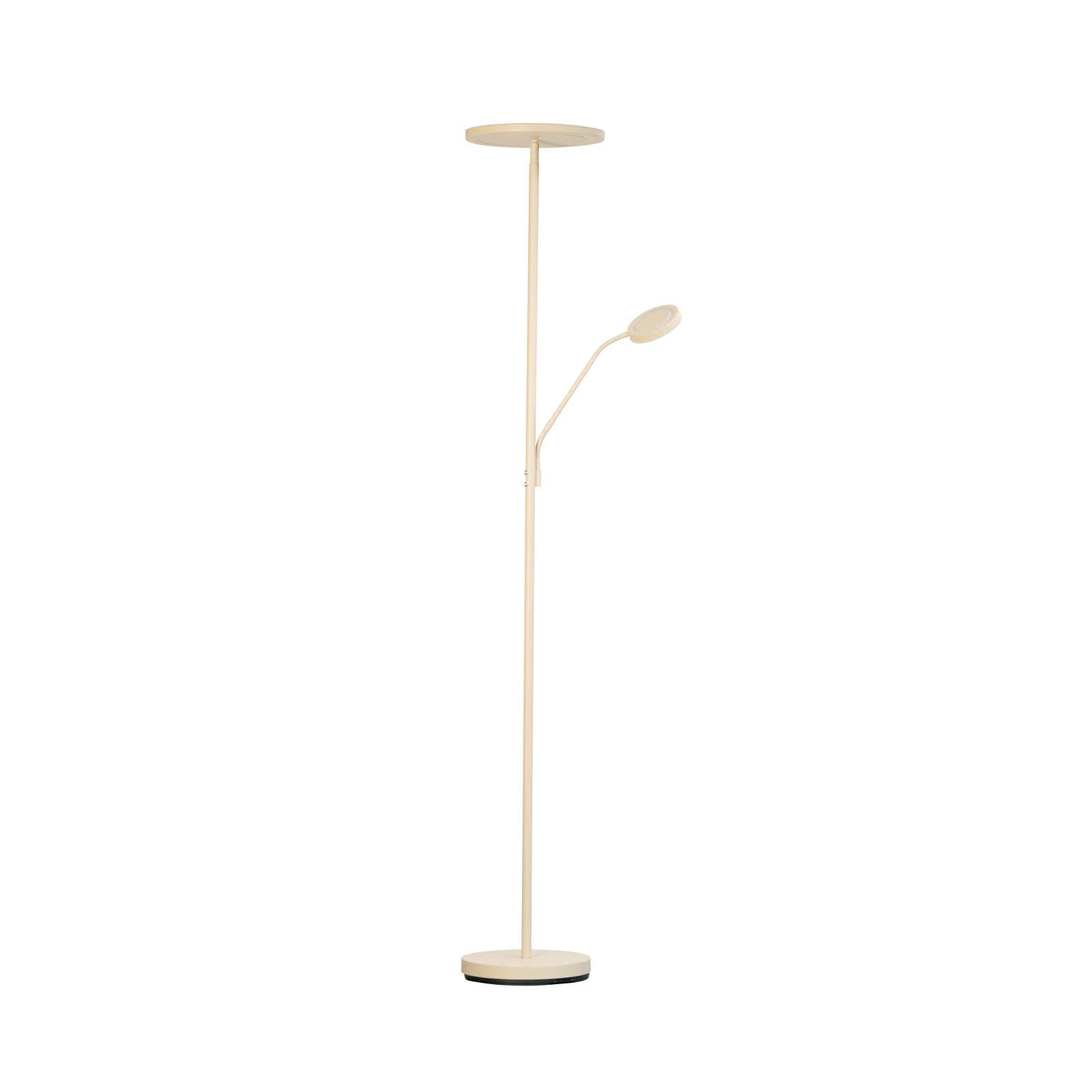 LED gulvlampe Sorento dimbar CCT med leselys 182 cm sand forfra