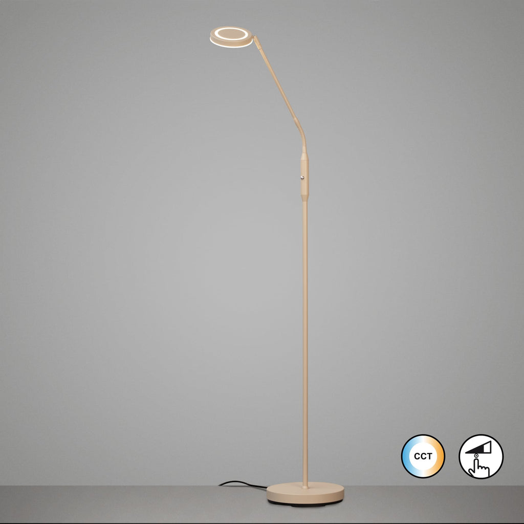 Detaljbilde av LED gulvlampe Sorento sand metall/akryl