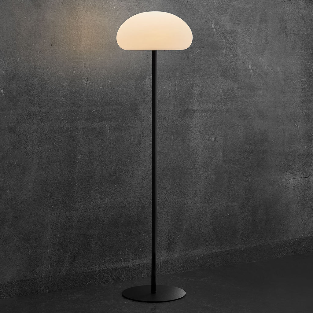 LED gulvlampe Sponge oppladbar dimbar Ø34 cm IP65 sideprofil