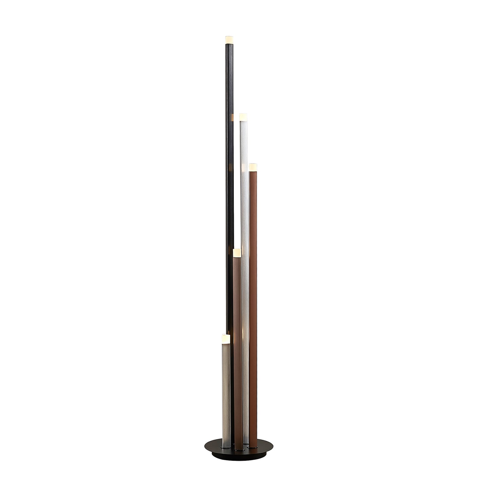 LED gulvlampe Stoika 5-lys dimbar aluminium lysdetalj