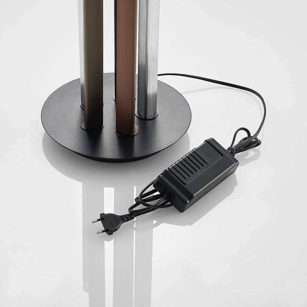 LED gulvlampe Stoika 5-lys dimbar aluminium farger på skjermene