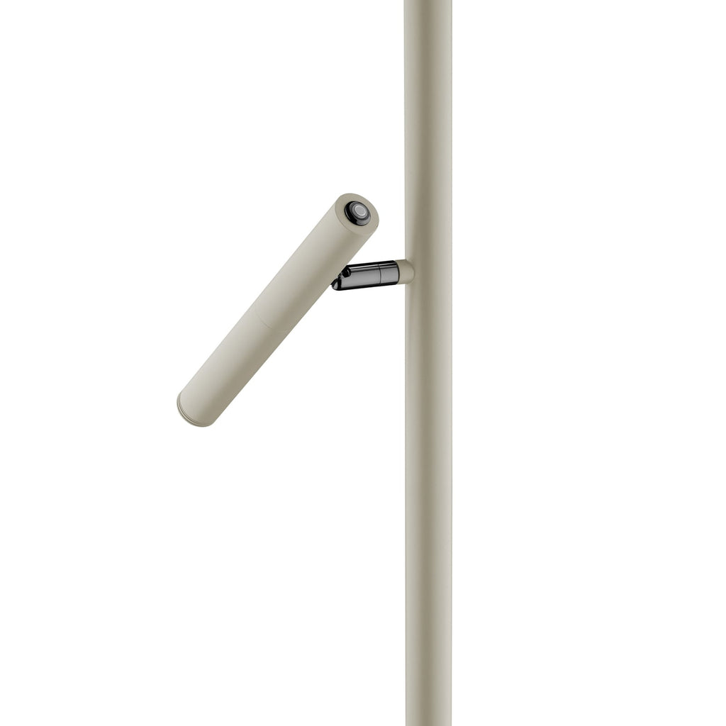 Detalj av LED gulvlampe Streak 2-lys dimbar sand 18W med justerbare spotter