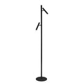 LED gulvlampe Streak 2-lys dimbar svart 163 cm forfra