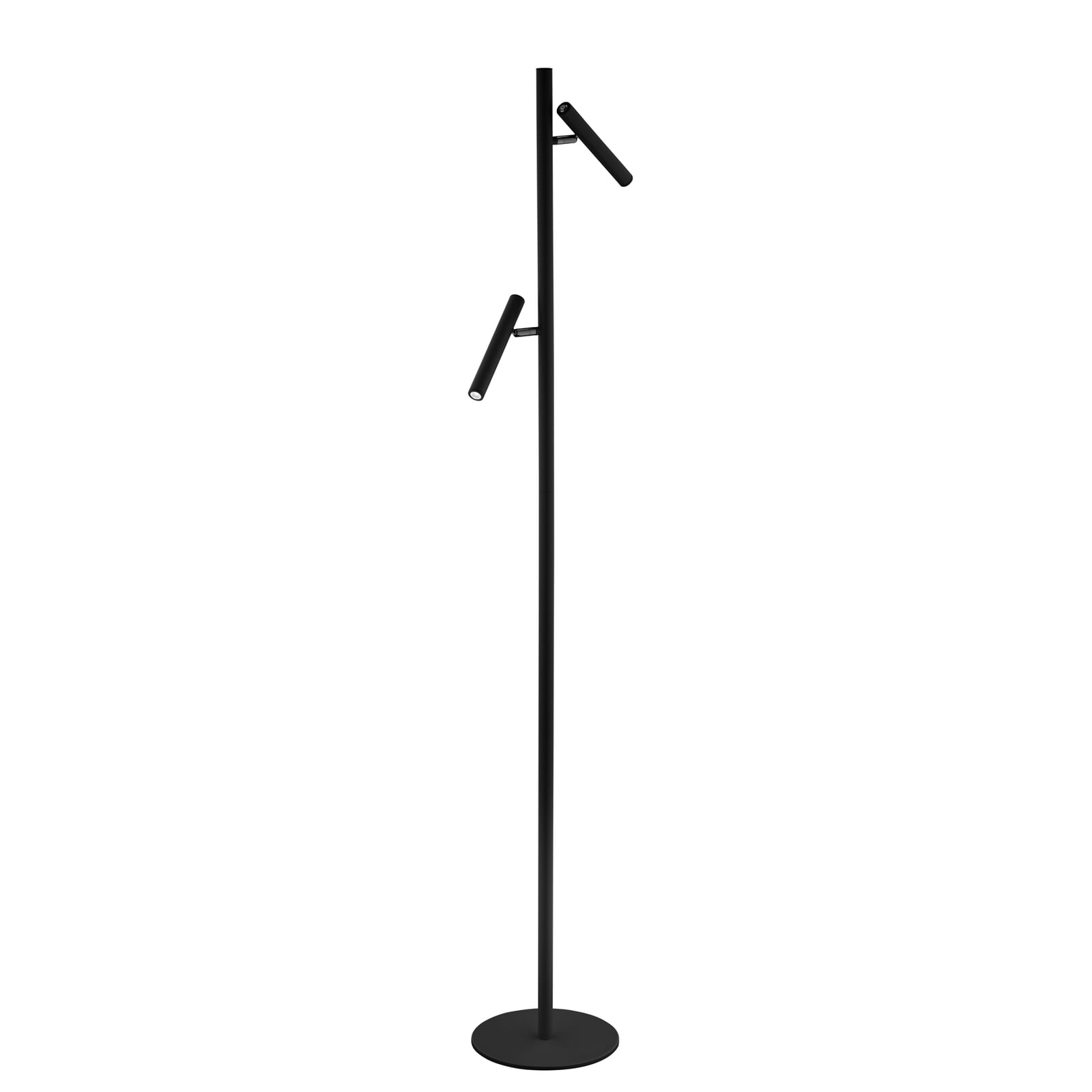 LED gulvlampe Streak 2-lys dimbar svart 163 cm forfra