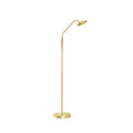 LED-gulvlampe Tallri messing glass CCT dimbar 135 cm forfra