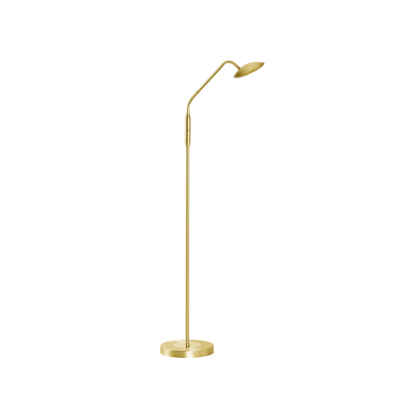 LED-gulvlampe Tallri messing glass CCT dimbar 135 cm forfra