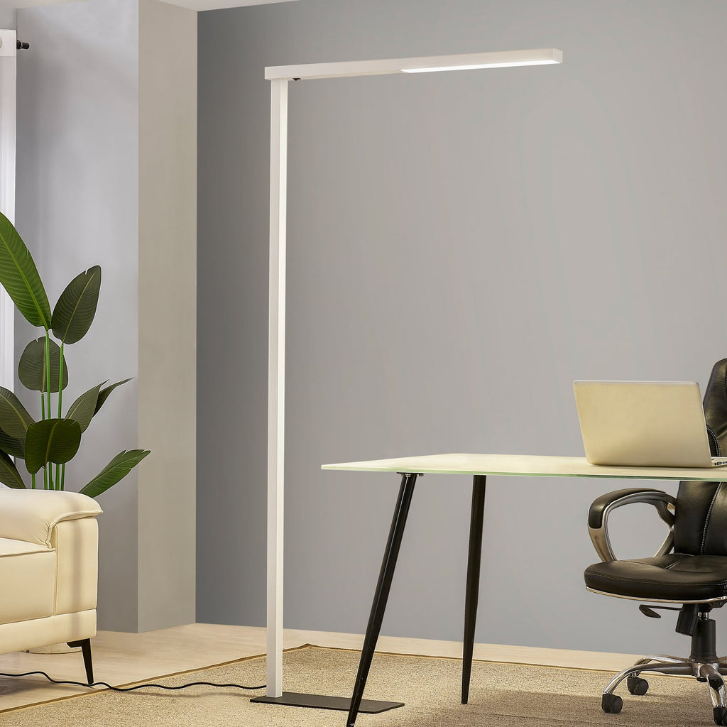 LED gulvlampe Tamilo hvit/svart opp-og-ned-lys forfra