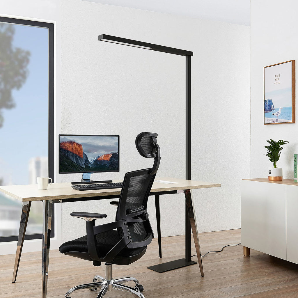 LED gulvlampe Tamilo svart opp-og-ned-lys bakside