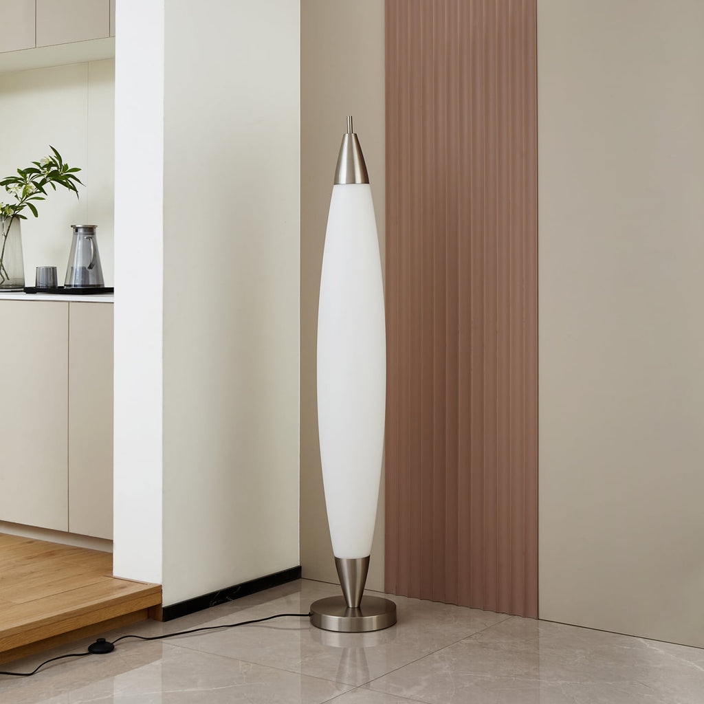 Detalj av LED gulvlampe Tarell dimbar hvit/nikkel 146 cm 27W