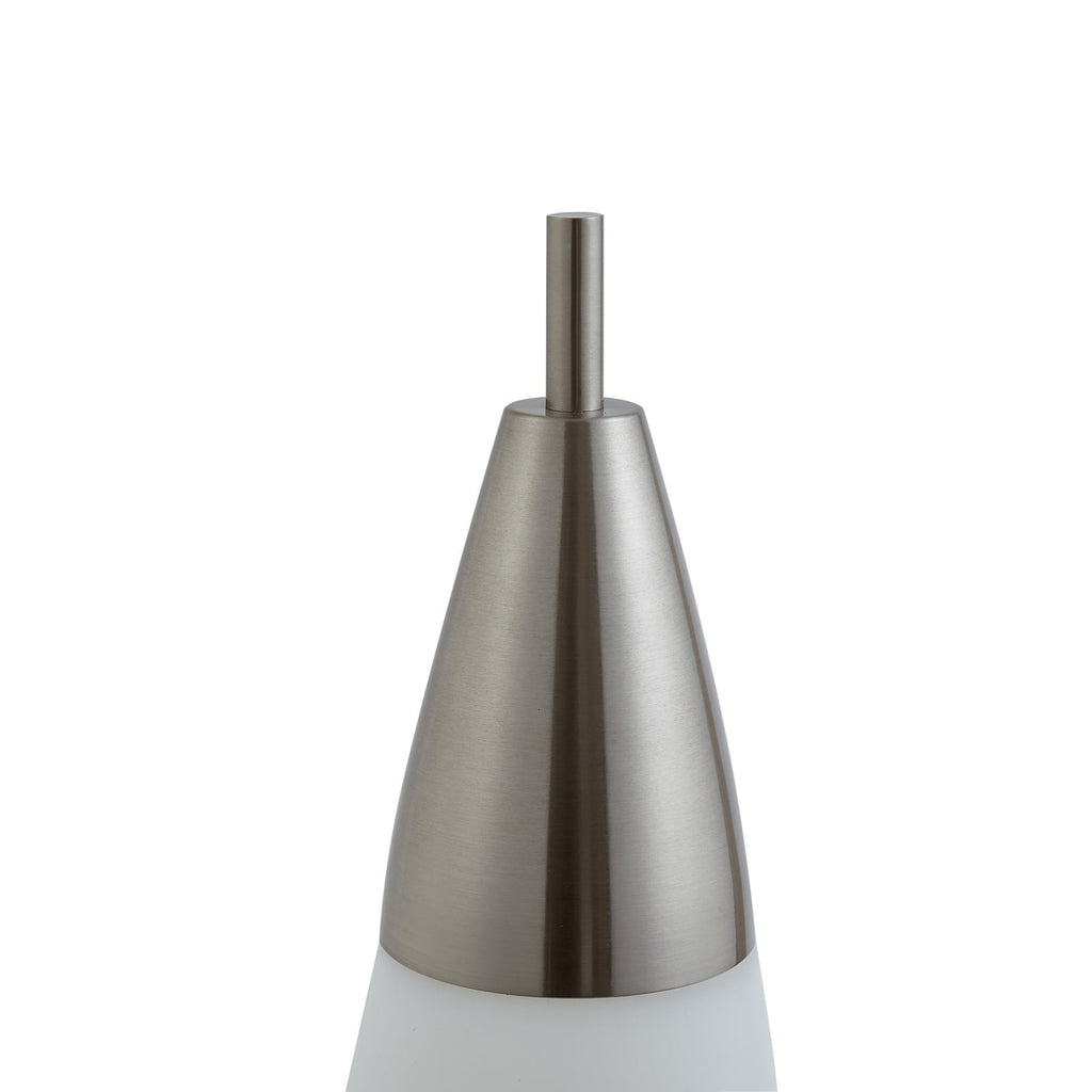 LED gulvlampe Tarell dimbar hvit/nikkel 146 cm 27W sett fra siden