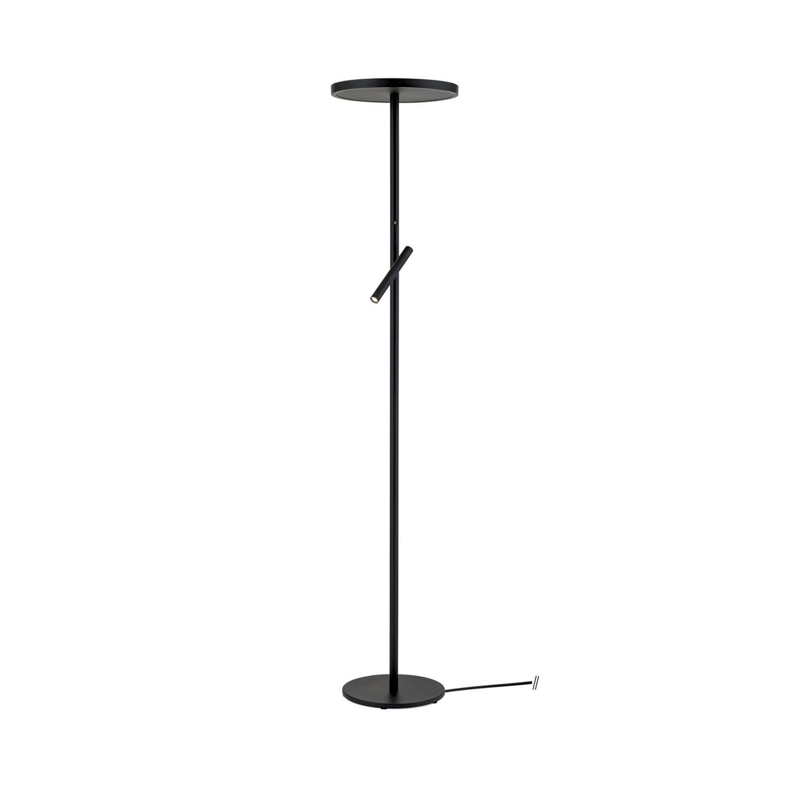 LED gulvlampe Teide med lesearm dimbar svart 175 cm bakside