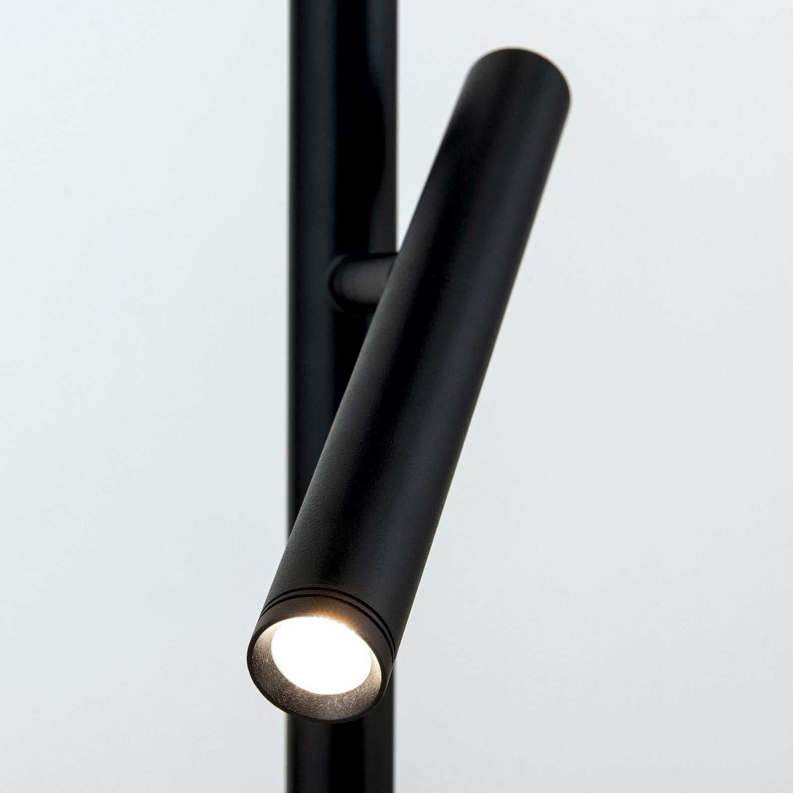 LED gulvlampe Teide med lesearm dimbar svart 175 cm med slukket lys