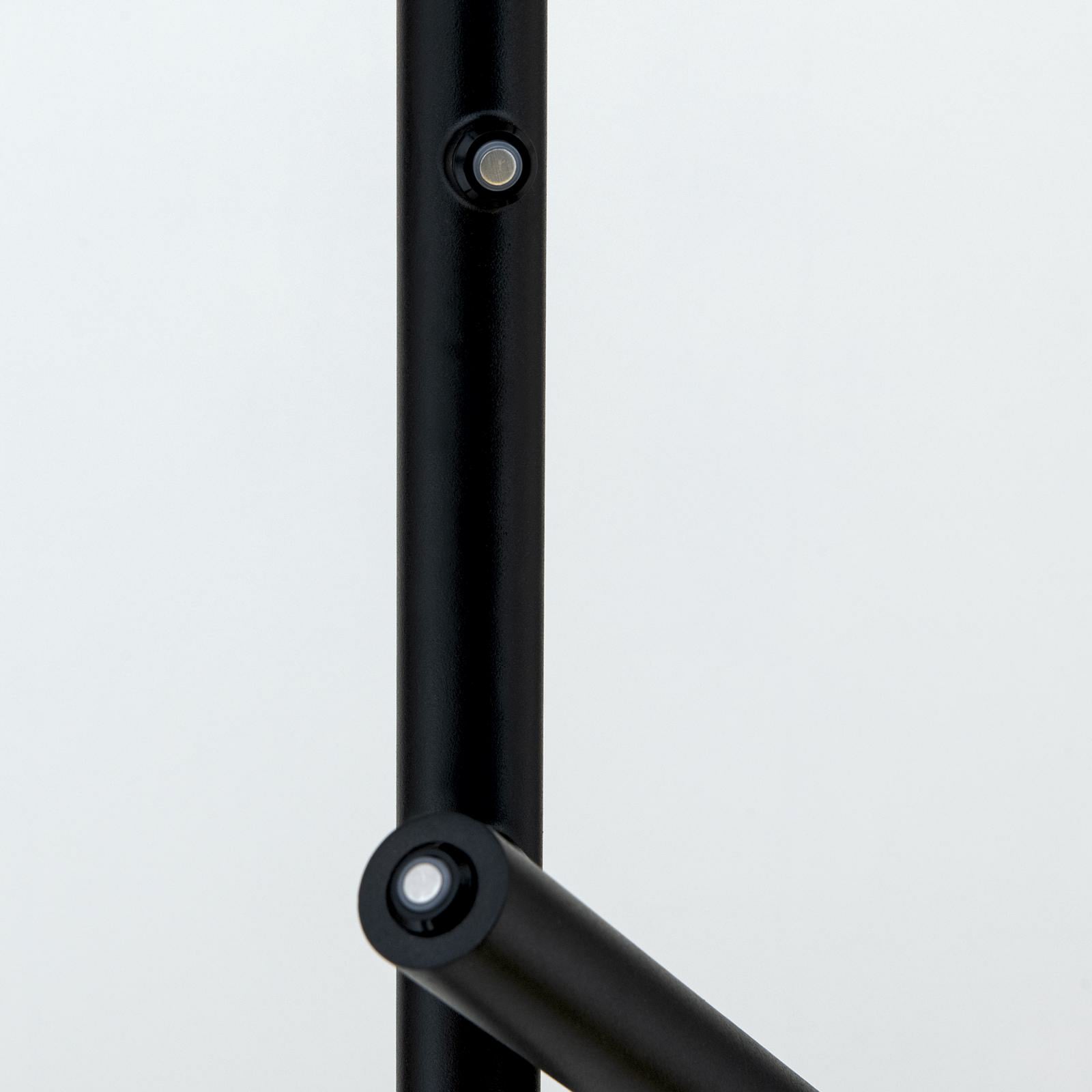 LED gulvlampe Teide med lesearm dimbar svart 175 cm sideprofil