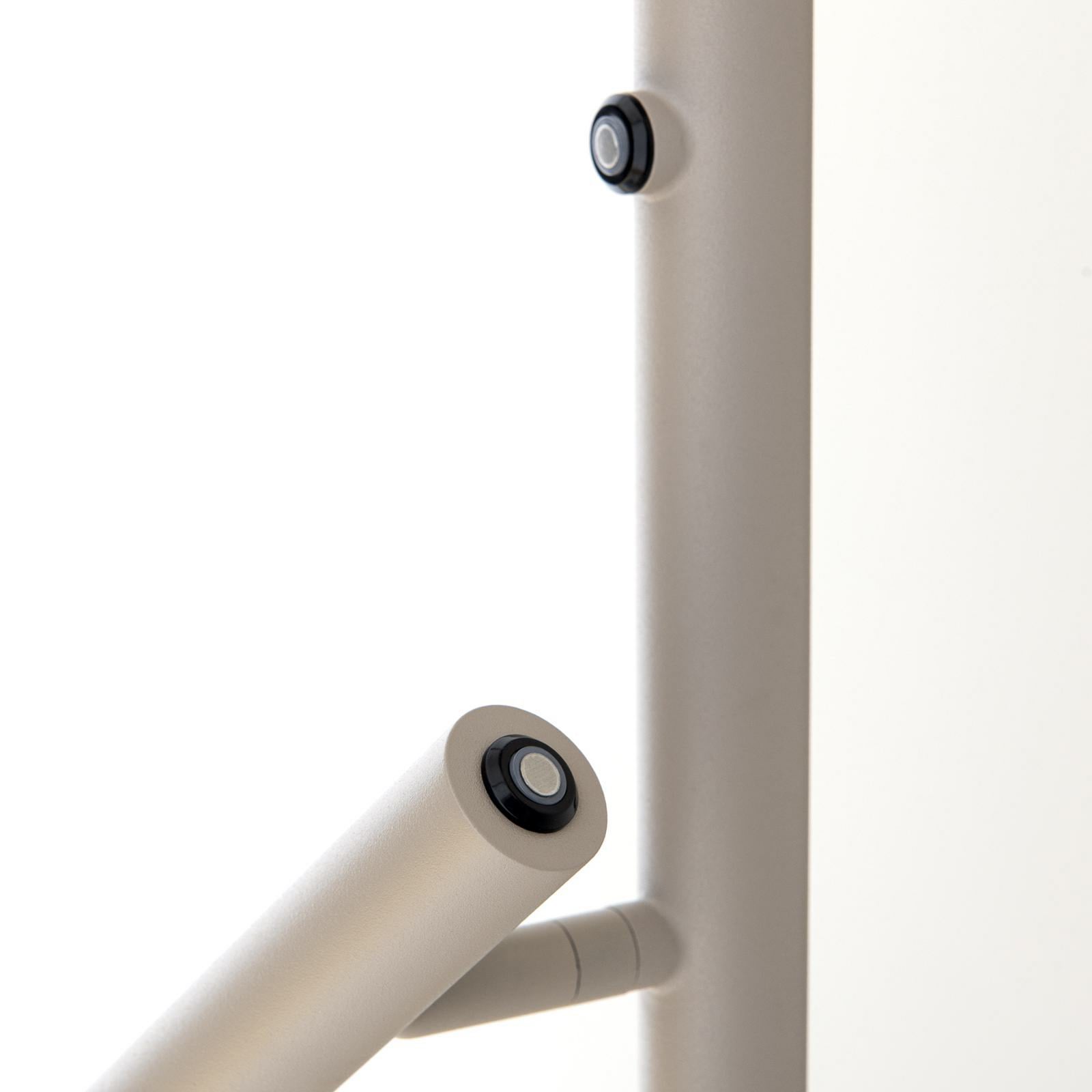 LED gulvlampe Teide med leselys dimbar khaki sideprofil