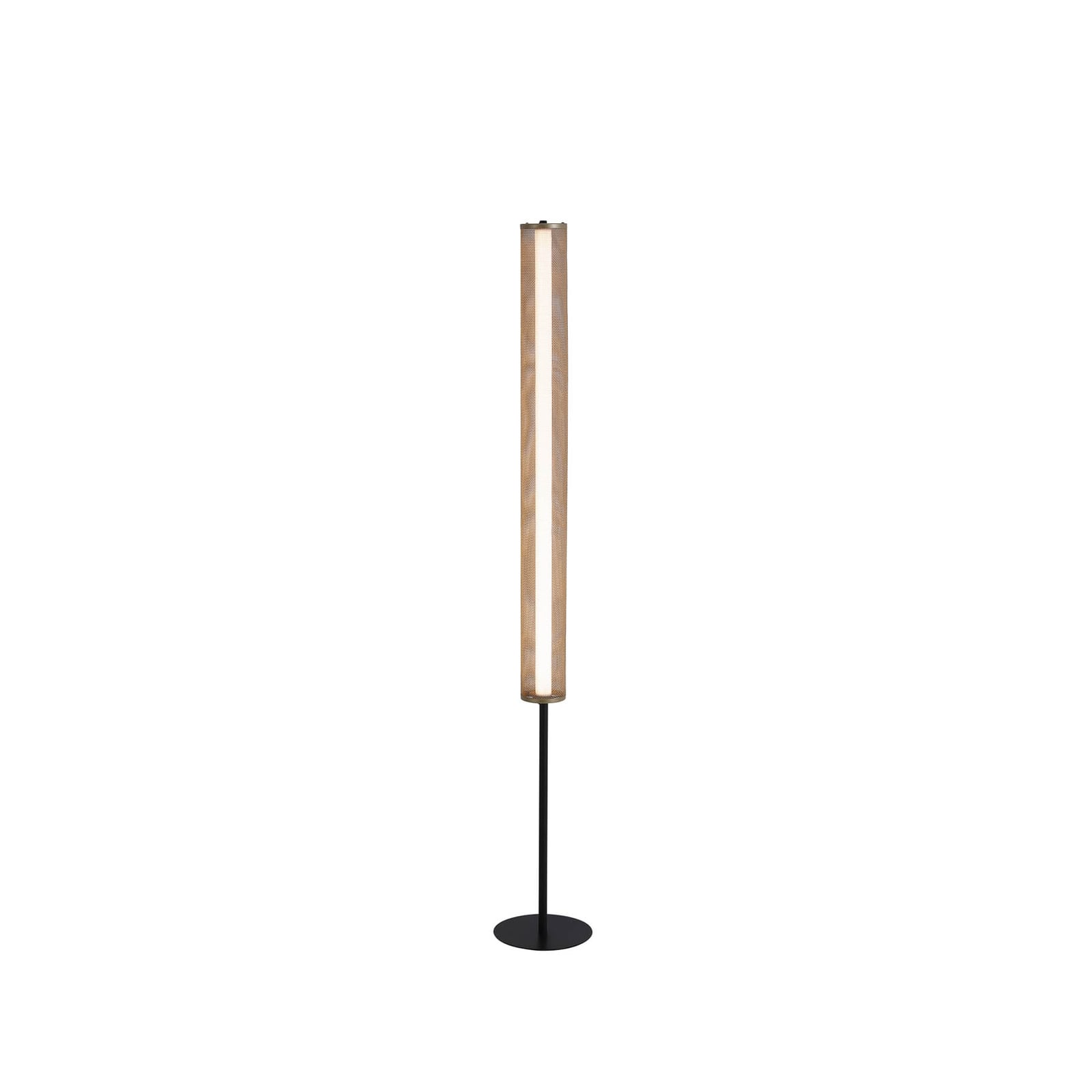 LED gulvlampe Thread gull/svart dimbar forfra