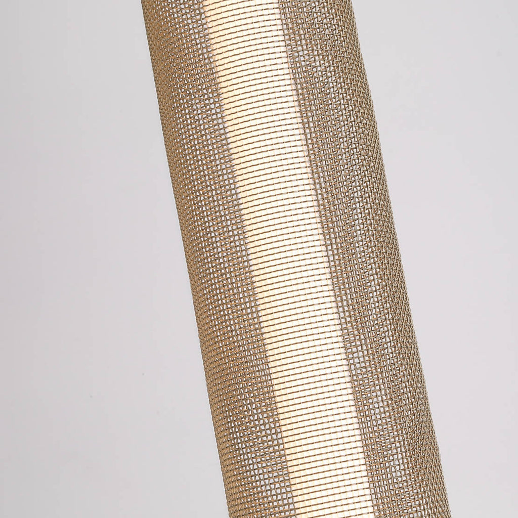 LED gulvlampe Thread gull/svart nærbilde av fotbryter