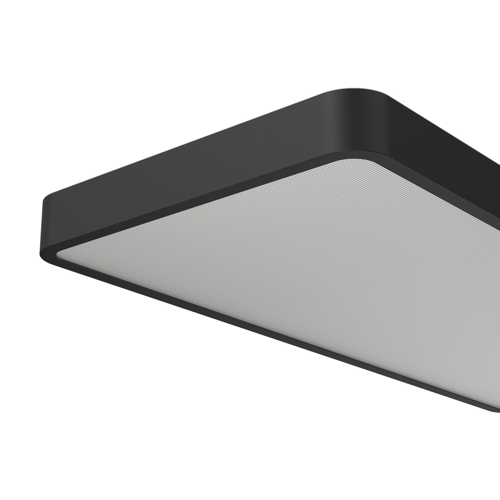 LED gulvlampe Timon dimbar svart i bruk ved skrivebord