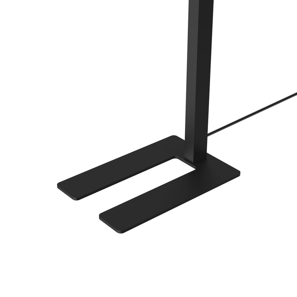 LED gulvlampe Timon dimbar svart med lys på