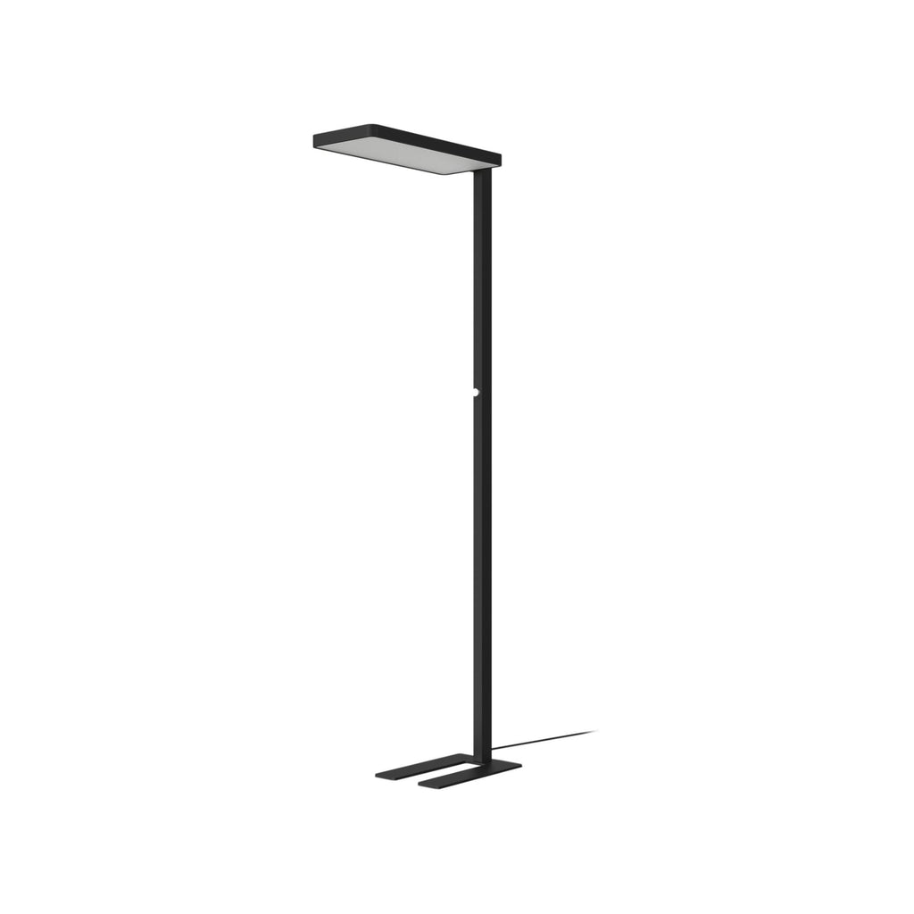 LED gulvlampe Timon dimbar svart montert i rom