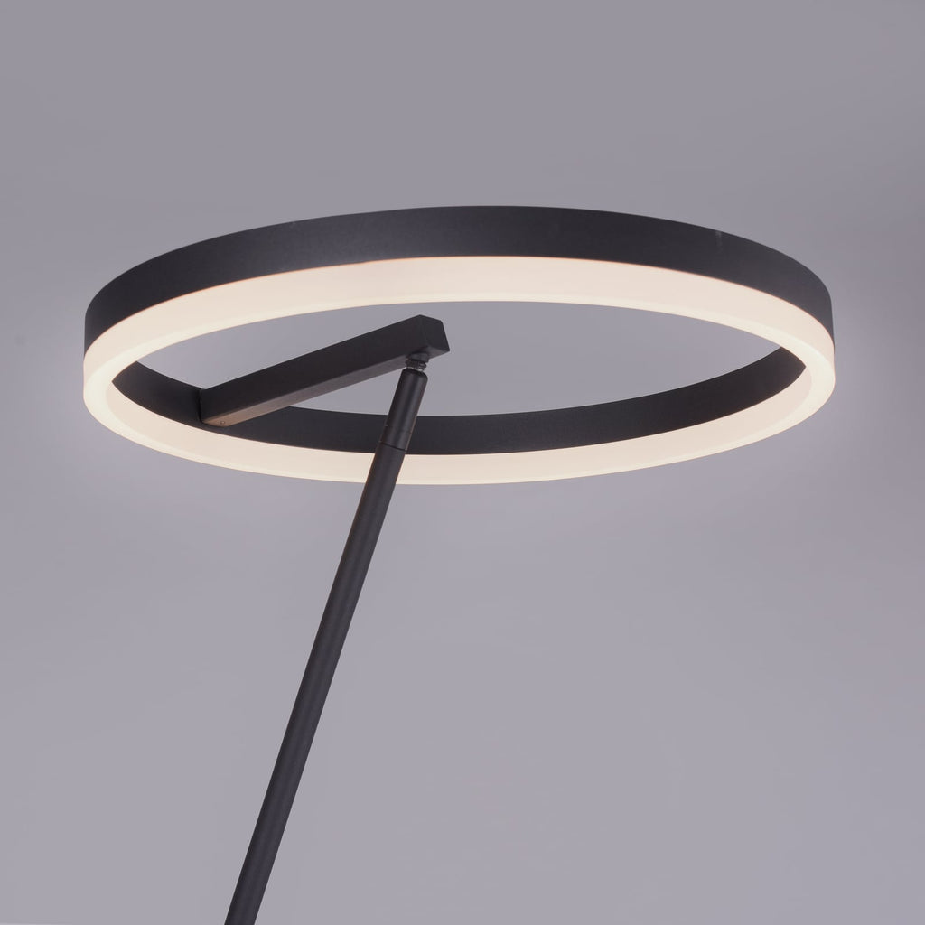 LED gulvlampe Titus dimbar antrasitt 215 cm nærbilde av lampefot