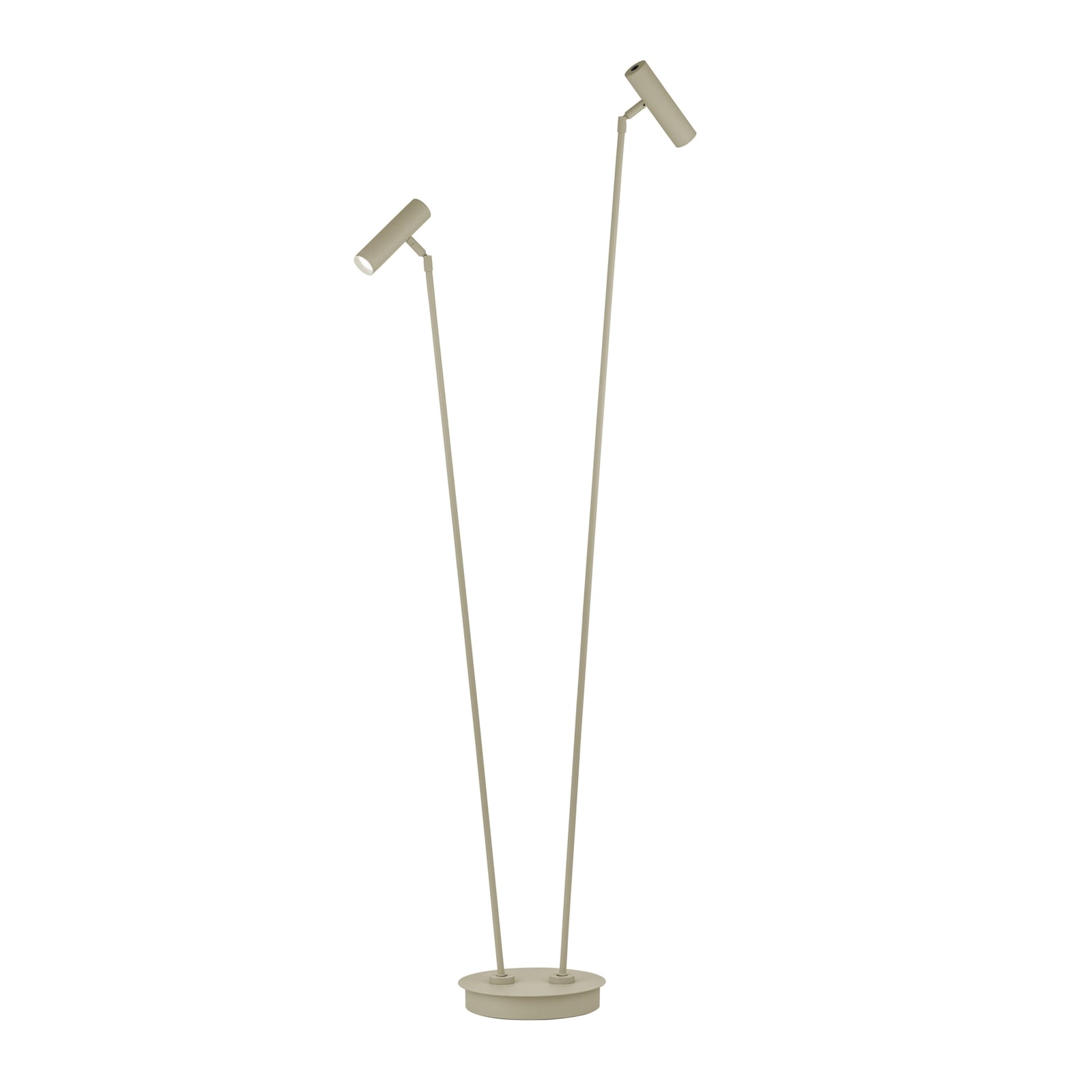 LED gulvlampe Tom Pro 2-lys sand CCT dimbar 137 cm forfra