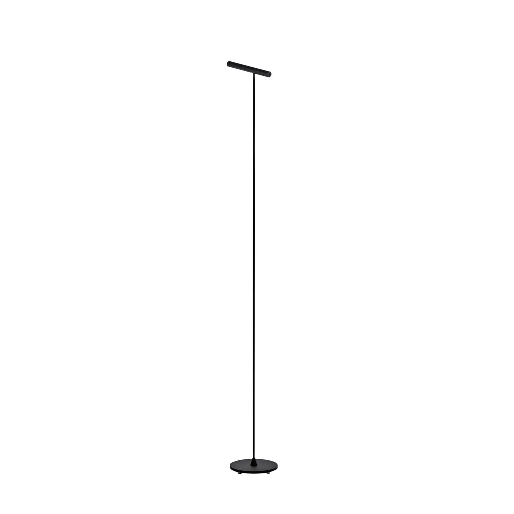 LED gulvlampe Tutua dimbar med berøringsdimmer svart justerbar spot