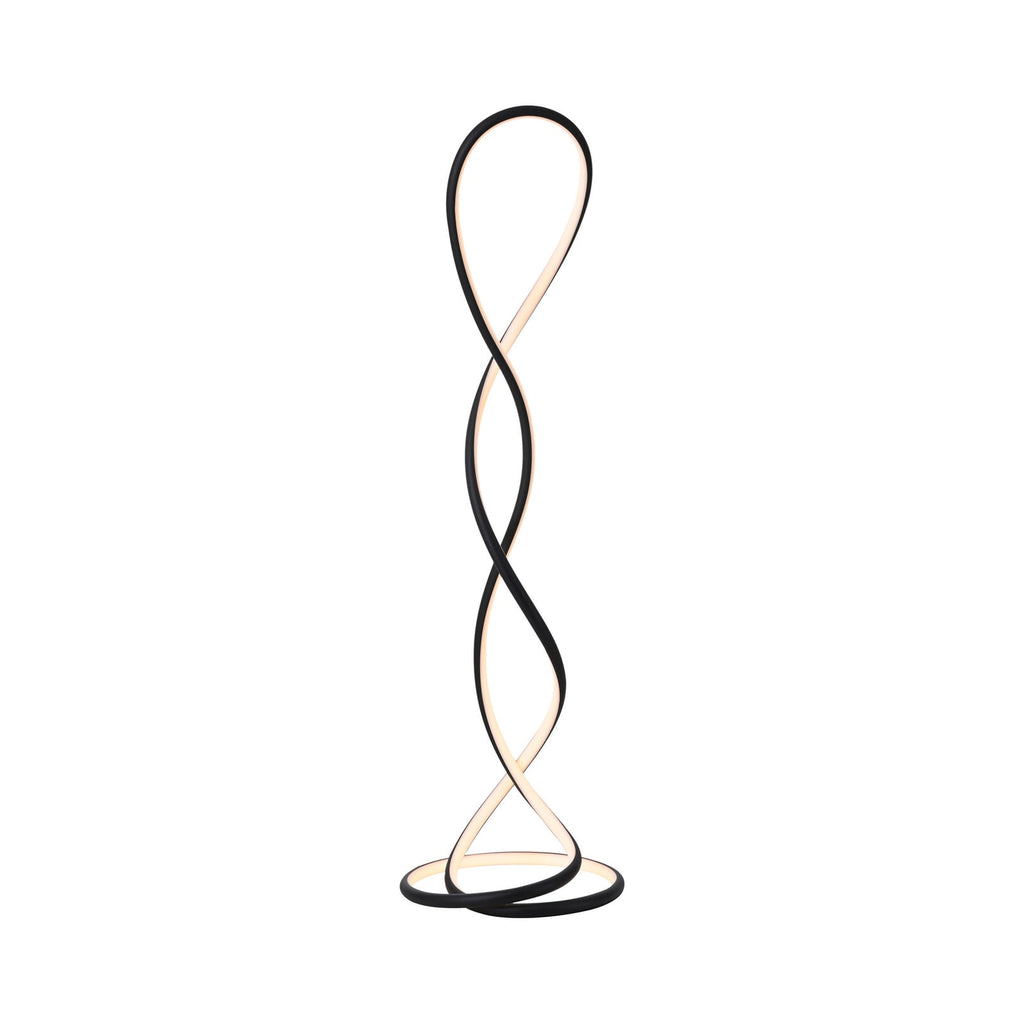 LED gulvlampe Twist svart dimbar H143 cm 63W Paul Neuhaus montert i stue