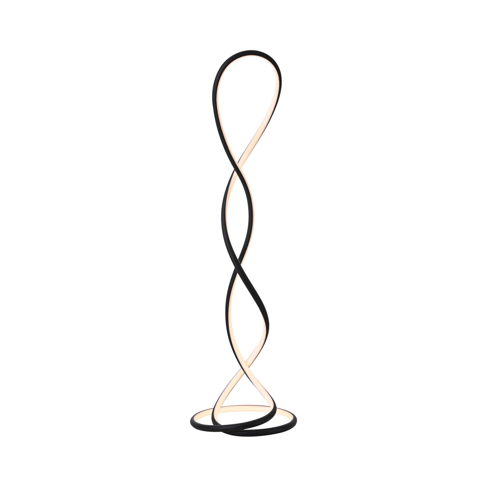 LED gulvlampe Twist svart dimbar H143 cm 63W Paul Neuhaus montert i stue