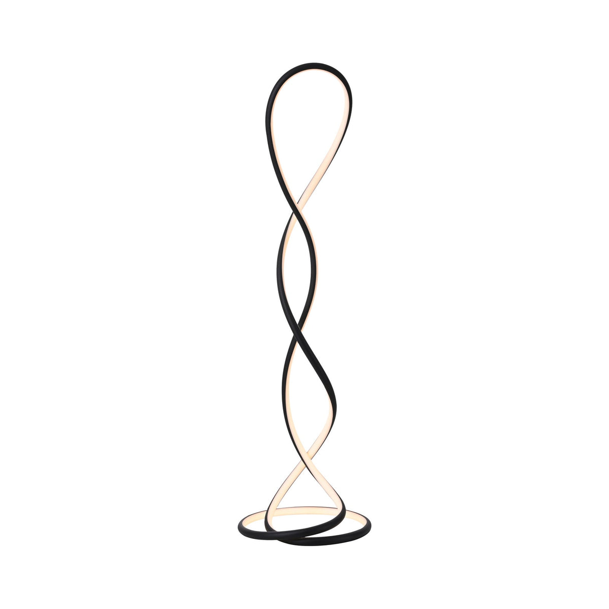 LED gulvlampe Twist svart dimbar H143 cm 63W Paul Neuhaus montert i stue