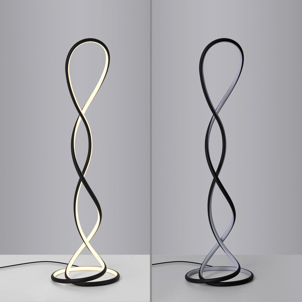 LED gulvlampe Twist svart dimbar H143 cm 63W Paul Neuhaus bueform