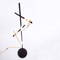 LED gulvlampe Ulaop tre ringer svart/gull foran